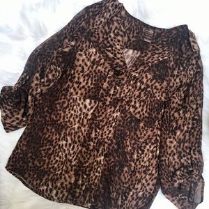 Women’s Leopard Long Sleeve Blouse